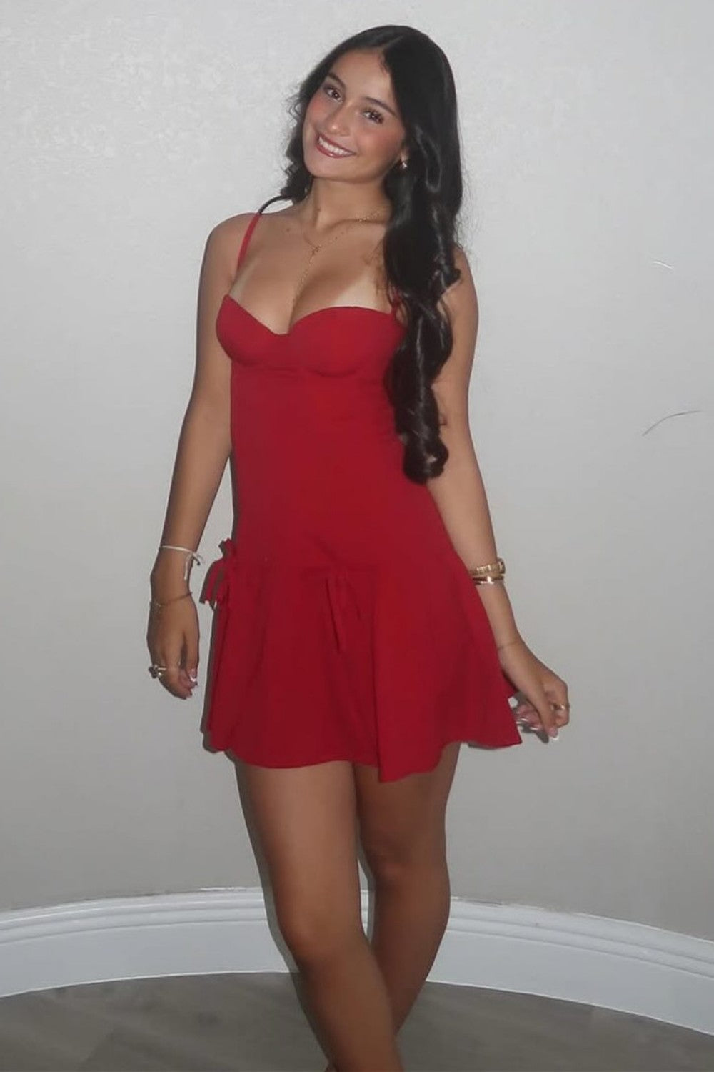 Sweetheart Corset Mini Dress with Bow Detail