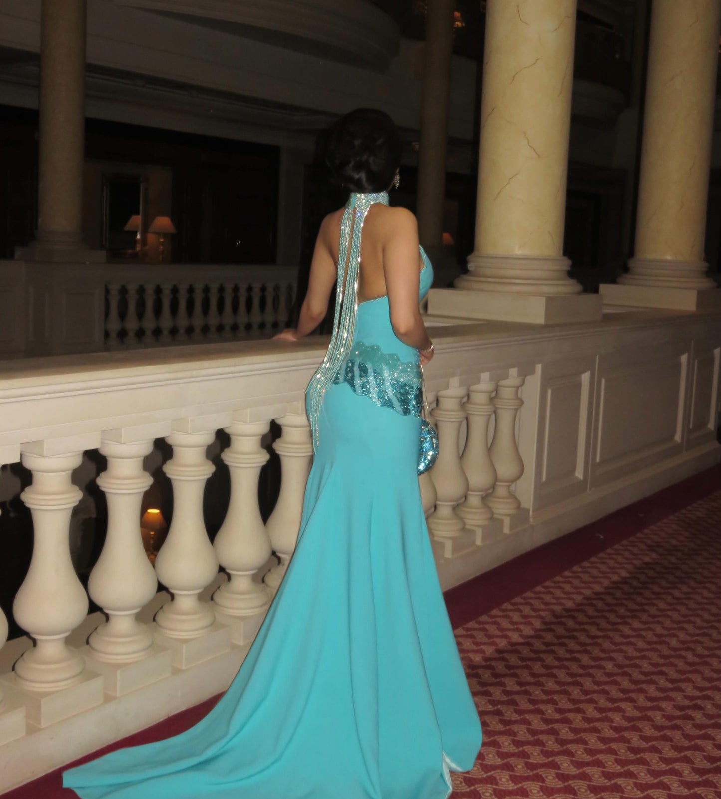 Halter High Neck Mermaid Evening Gown