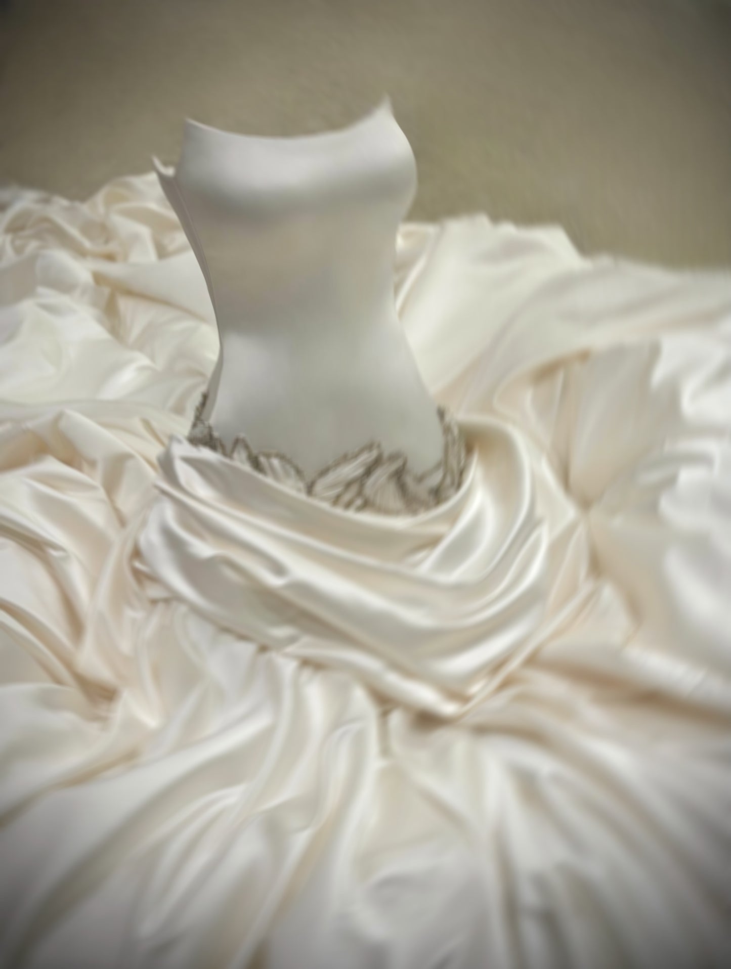 Strapless Satin Ball Gown Wedding Dress with Pick-Up Skirt