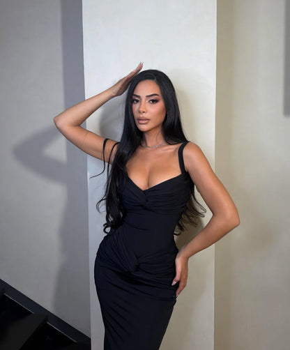 Ruched Sweetheart Bodycon Maxi Dress