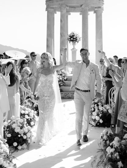 Embroidered Lace Sheath Wedding Dress with Train
