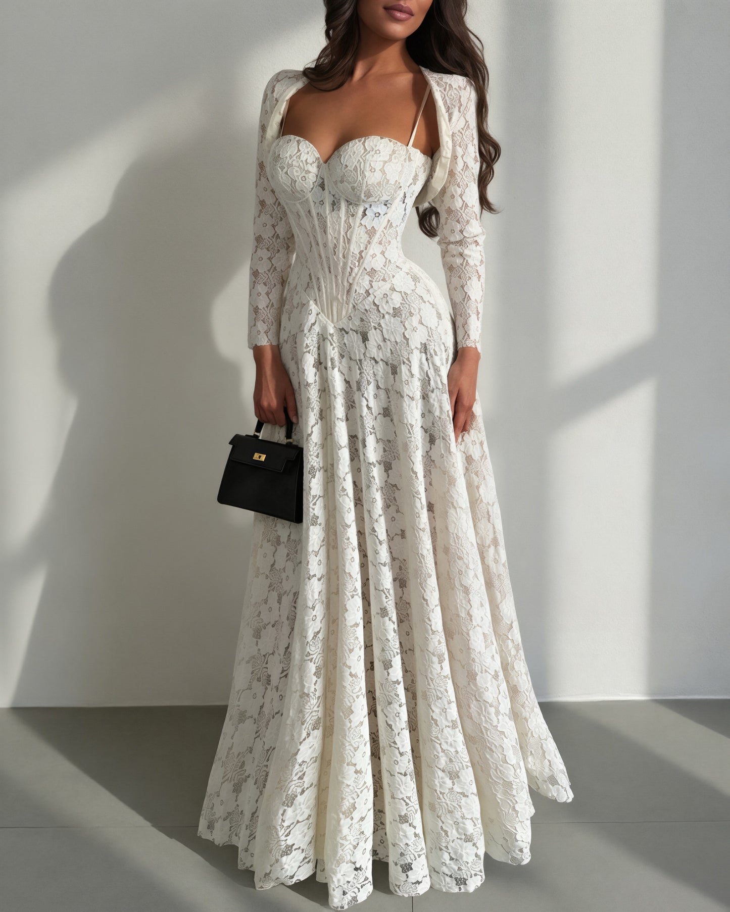 Sweetheart Corset Lace Ball Gown with Jacket