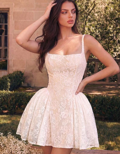 Corset Lace Spaghetti Strap Mini Dress