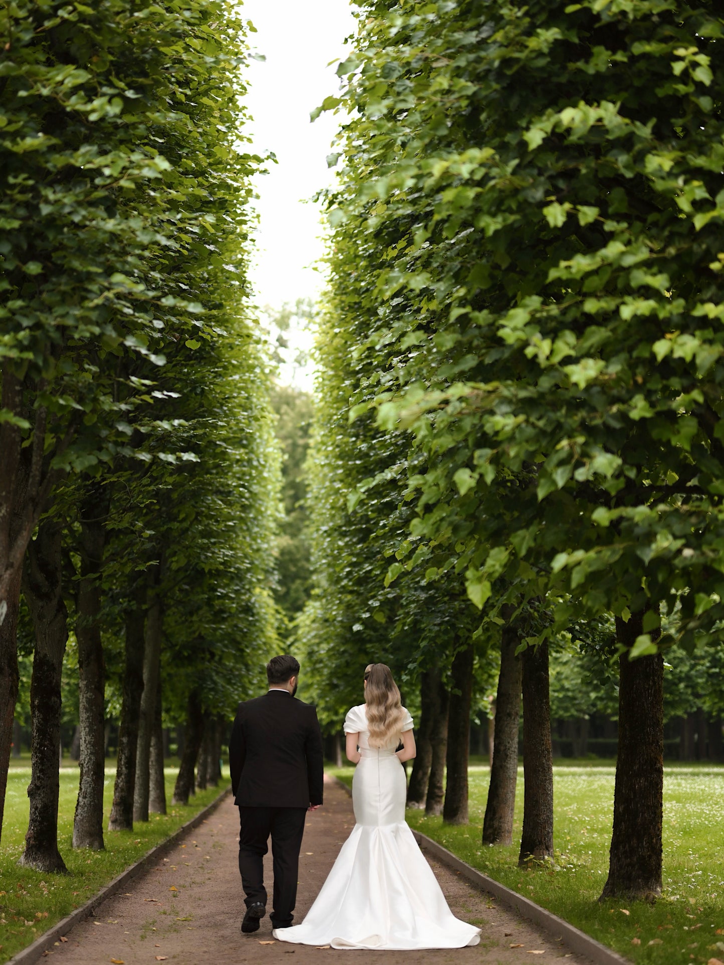 A-Line Satin Wedding Dress with Folded Cap Sleeves
