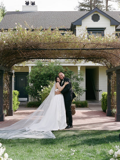 Strapless Ball Gown Wedding Dress with Structured Bodice