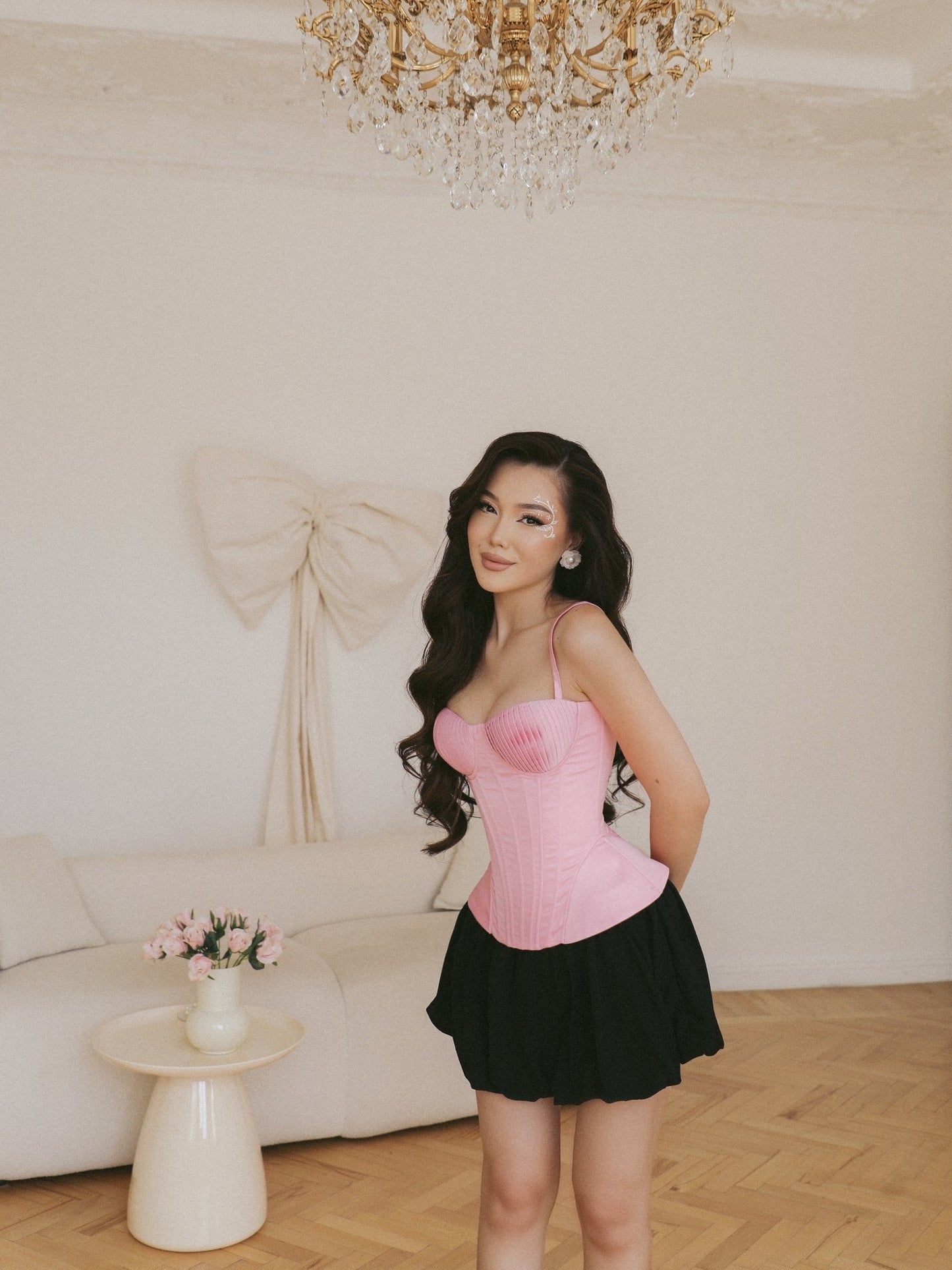 Sweetheart Corset and Bubble Skirt Two-Piece Set