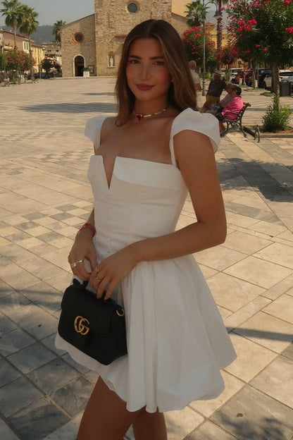 Satin Corset A-Line Mini Dress
