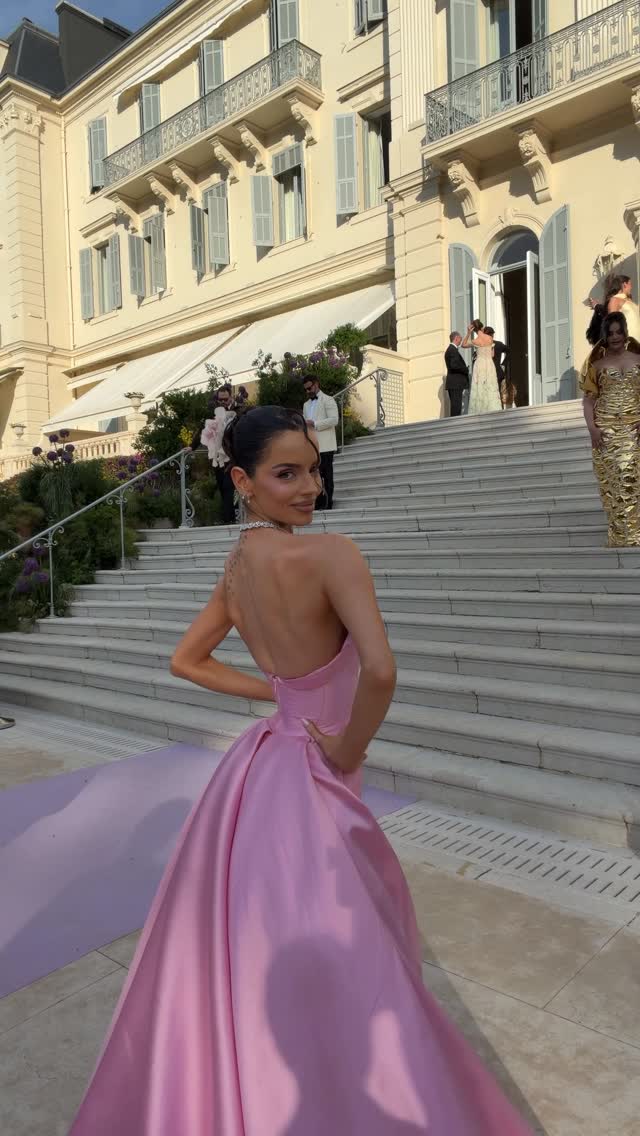 Strapless Sweetheart Satin Ball Gown with Train