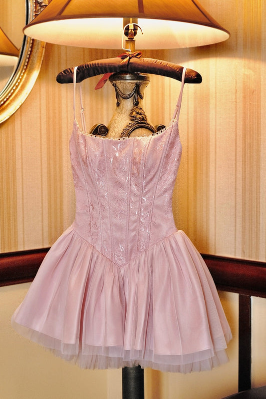 Romantic Corset Tulle A-Line Mini Dress