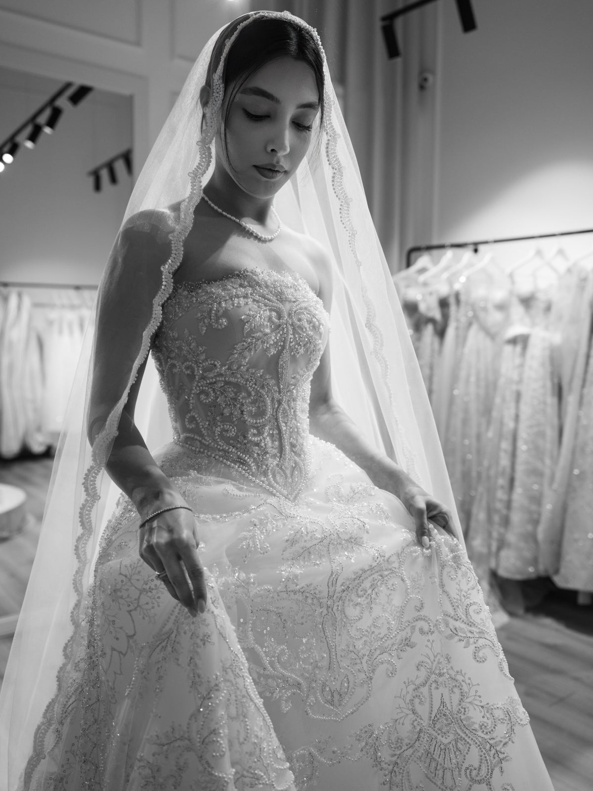Beaded Embroidered Ball Gown Wedding Dress
