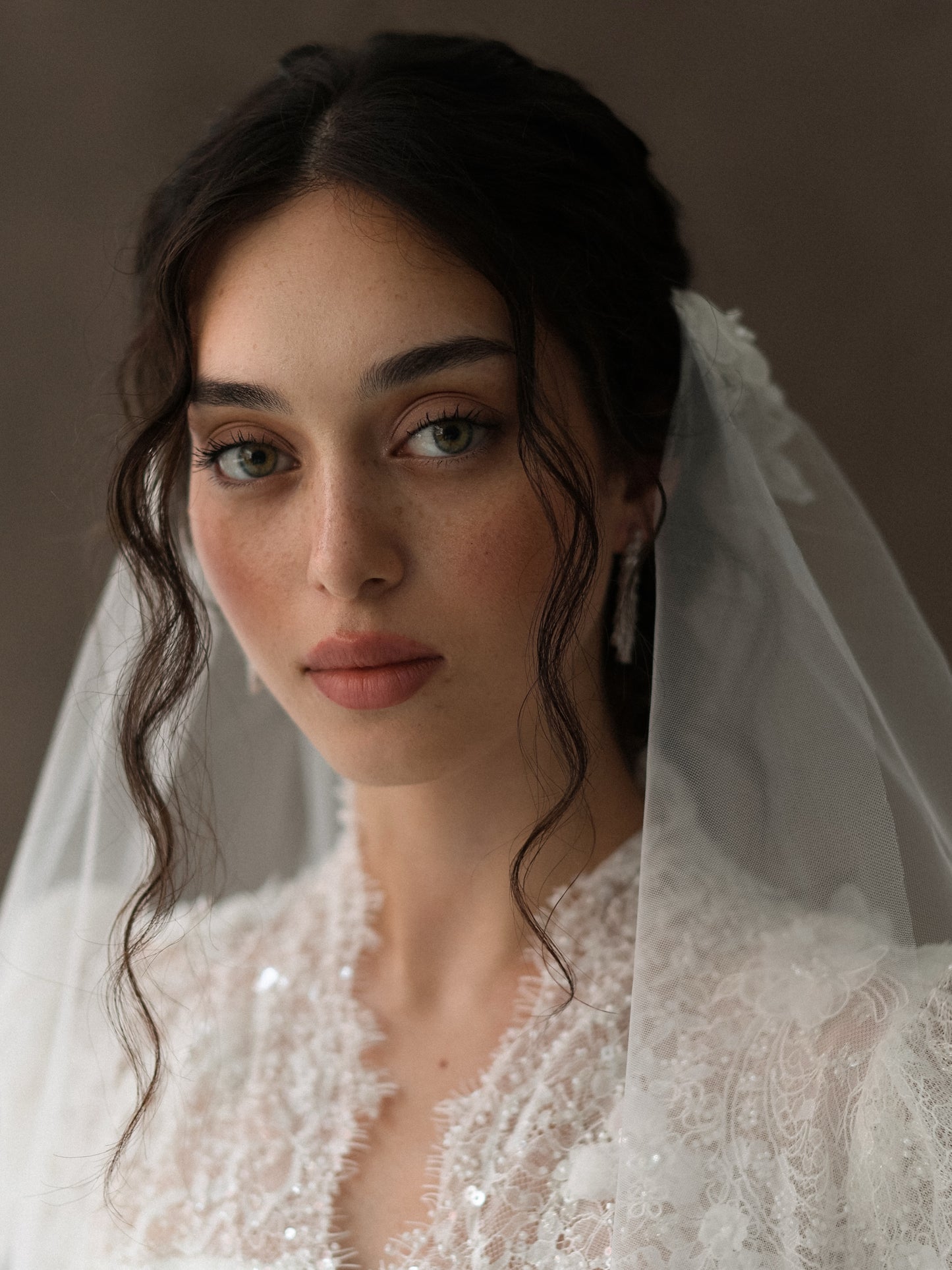 Lace High Neck Mermaid Wedding Dress with Sleeves