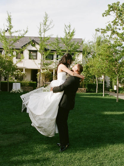Strapless Ball Gown Wedding Dress with Structured Bodice
