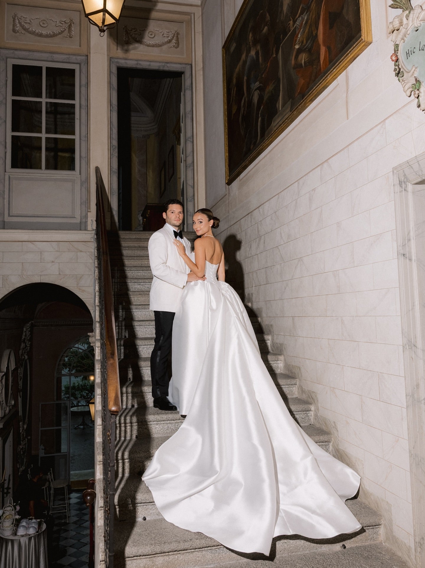 Strapless Basque Waist Ball Gown Wedding Dress