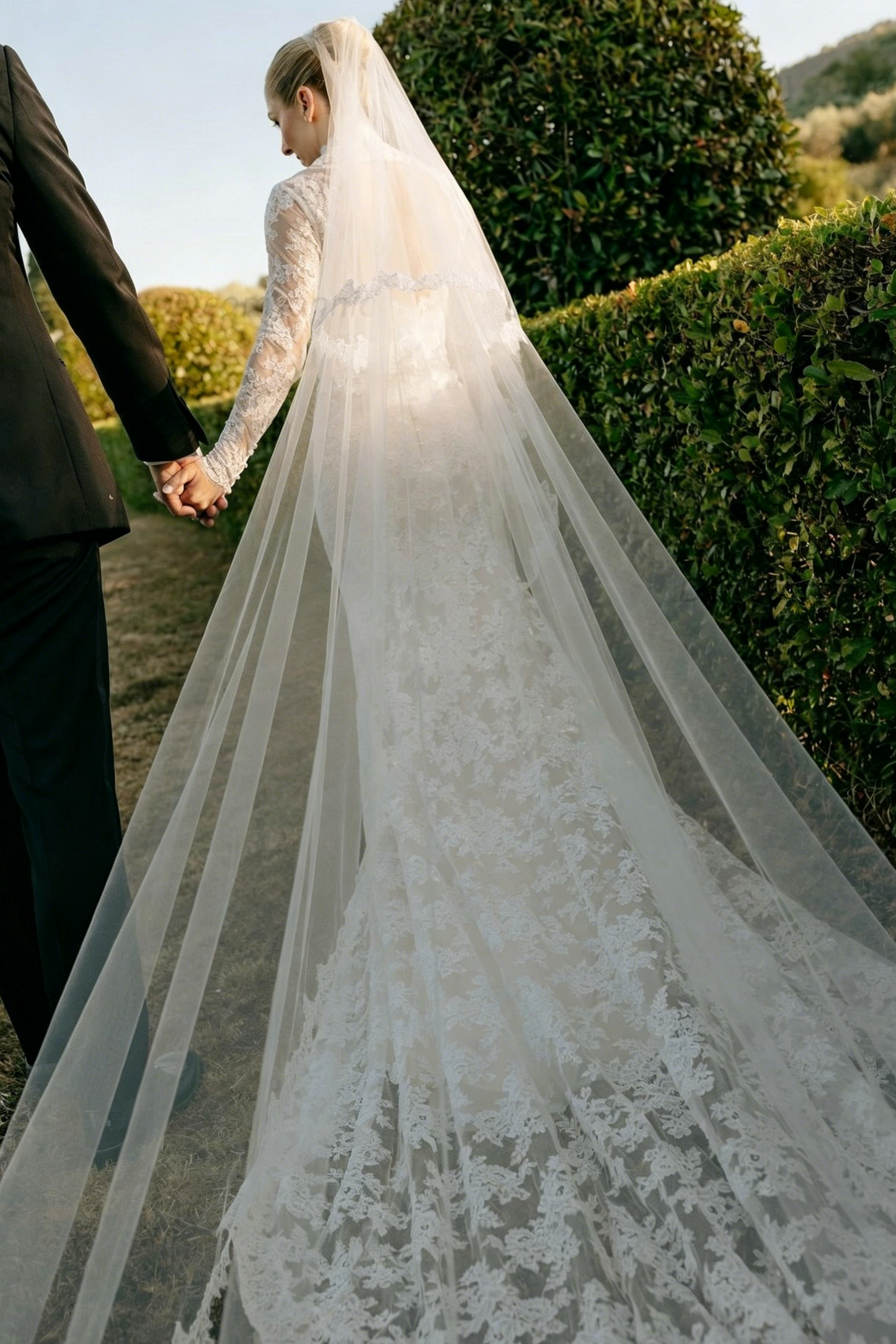 High Neck Lace Mermaid Long Sleeve Wedding Dress
