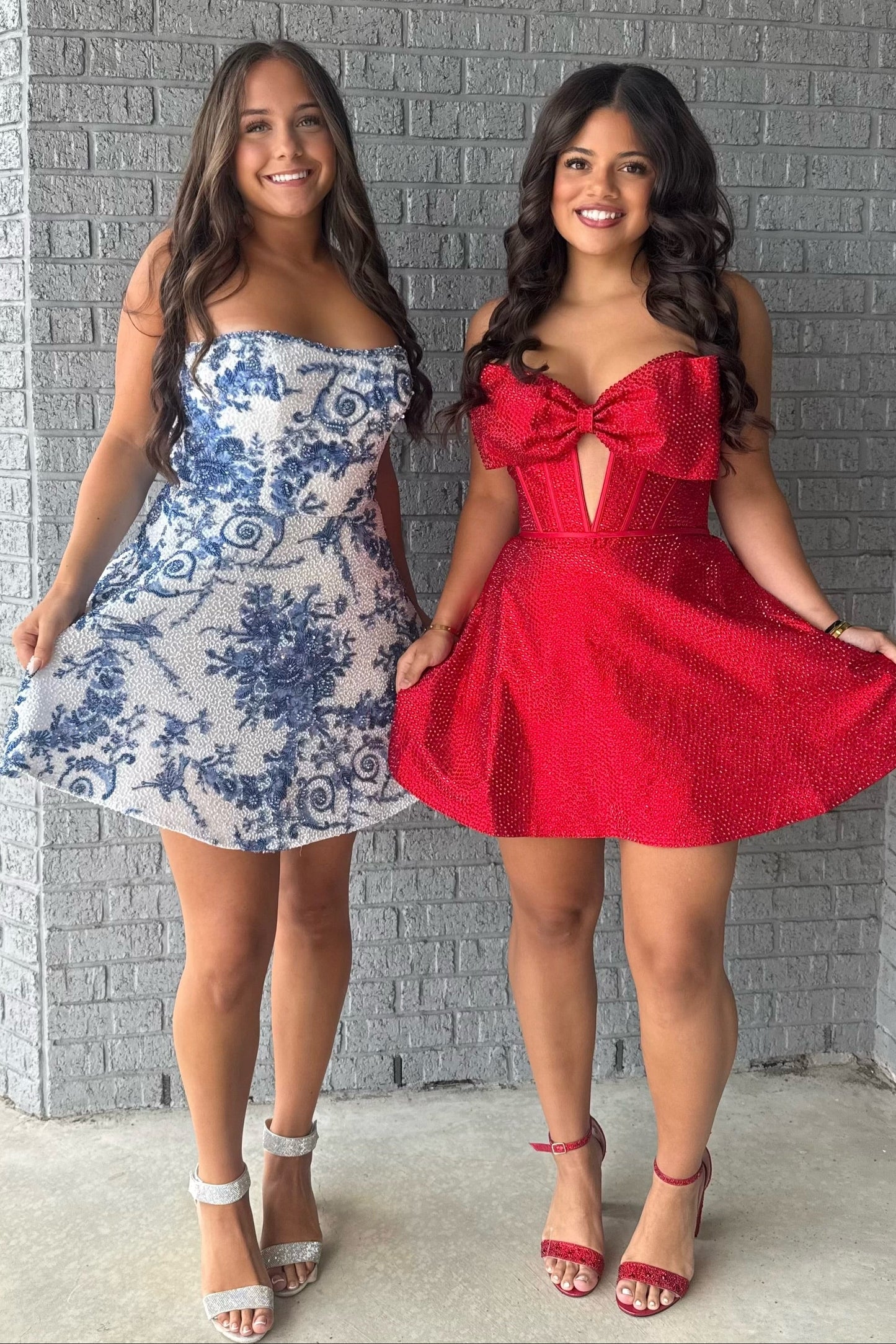 Strapless Bowknot Corset Mini A-Line Dress