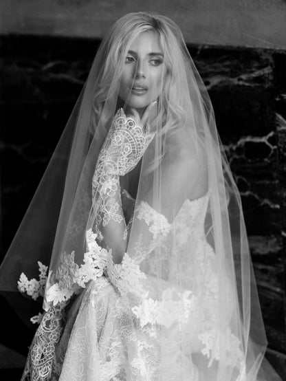 Off-the-Shoulder Corset Mermaid Lace Wedding Dress