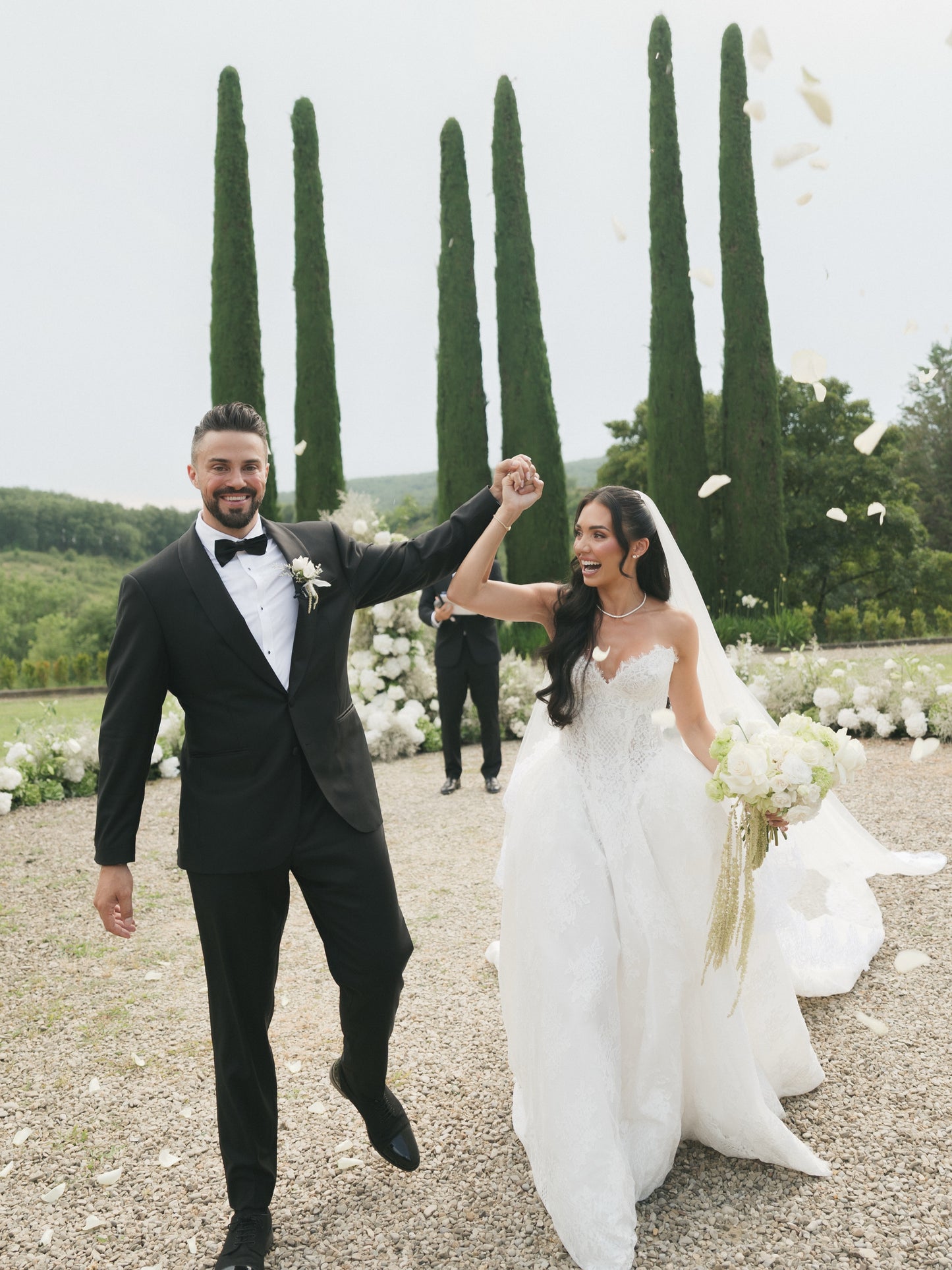Strapless Lace Corset Ball Gown Wedding Dress