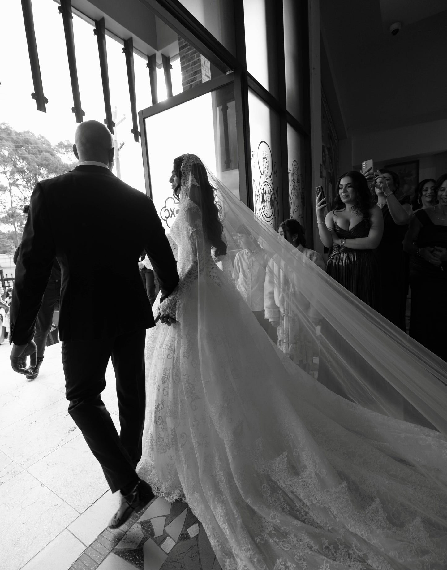 Lace Ball Gown Wedding Dress with Long Sleeves