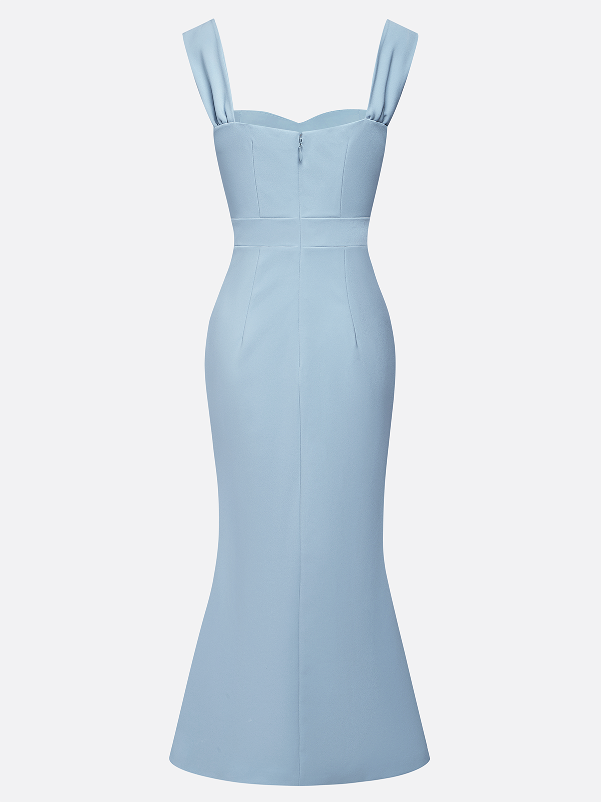 Bow Waist Lace Hem Midi Dress