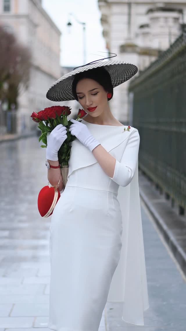 Cape Detail Midi Sheath Dress with 3/4 Sleeves