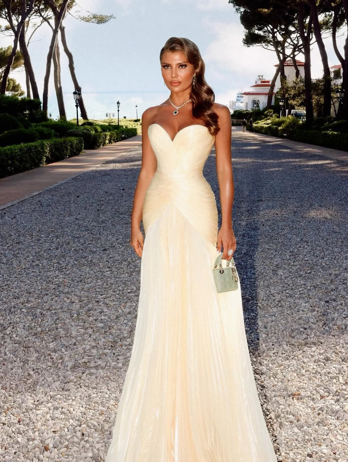 Strapless Ruched Sweetheart Mermaid Gown