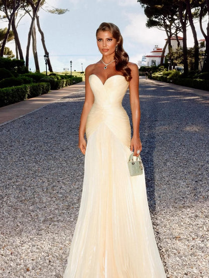 Strapless Ruched Sweetheart Mermaid Gown