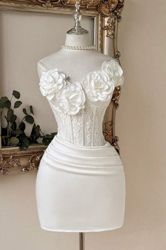 Floral Corset Lace Bodycon Mini Dress