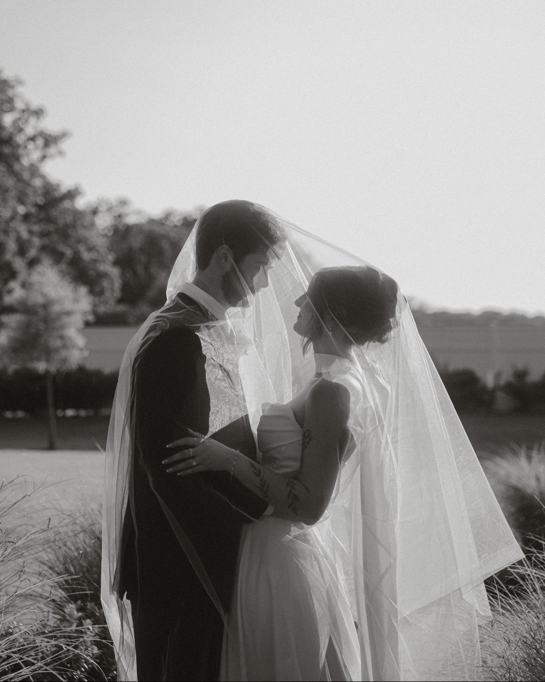 Strapless Wedding Gown with Floral Embroidered Train
