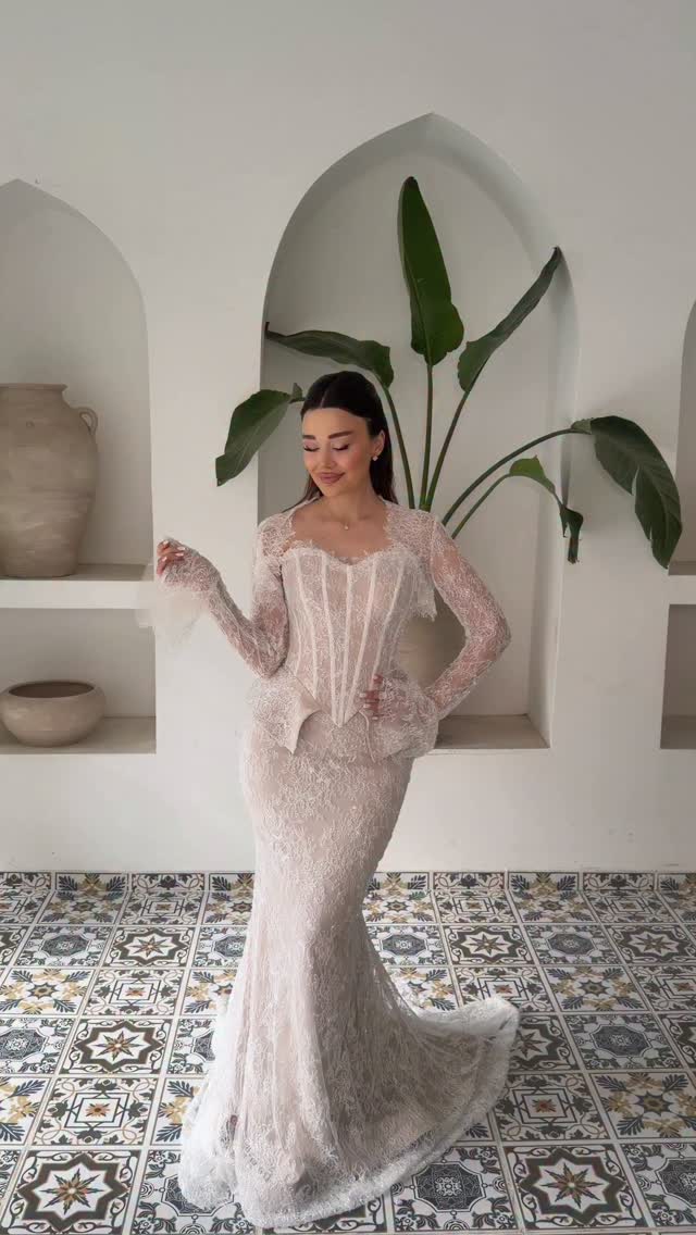 Corset Lace Mermaid Wedding Dress