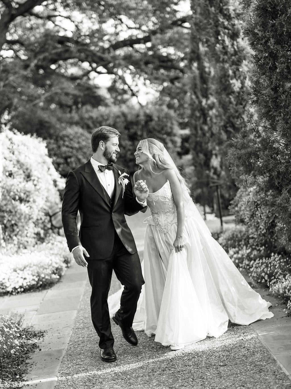 Off-Shoulder Lace Bodice Ball Gown Wedding Dress