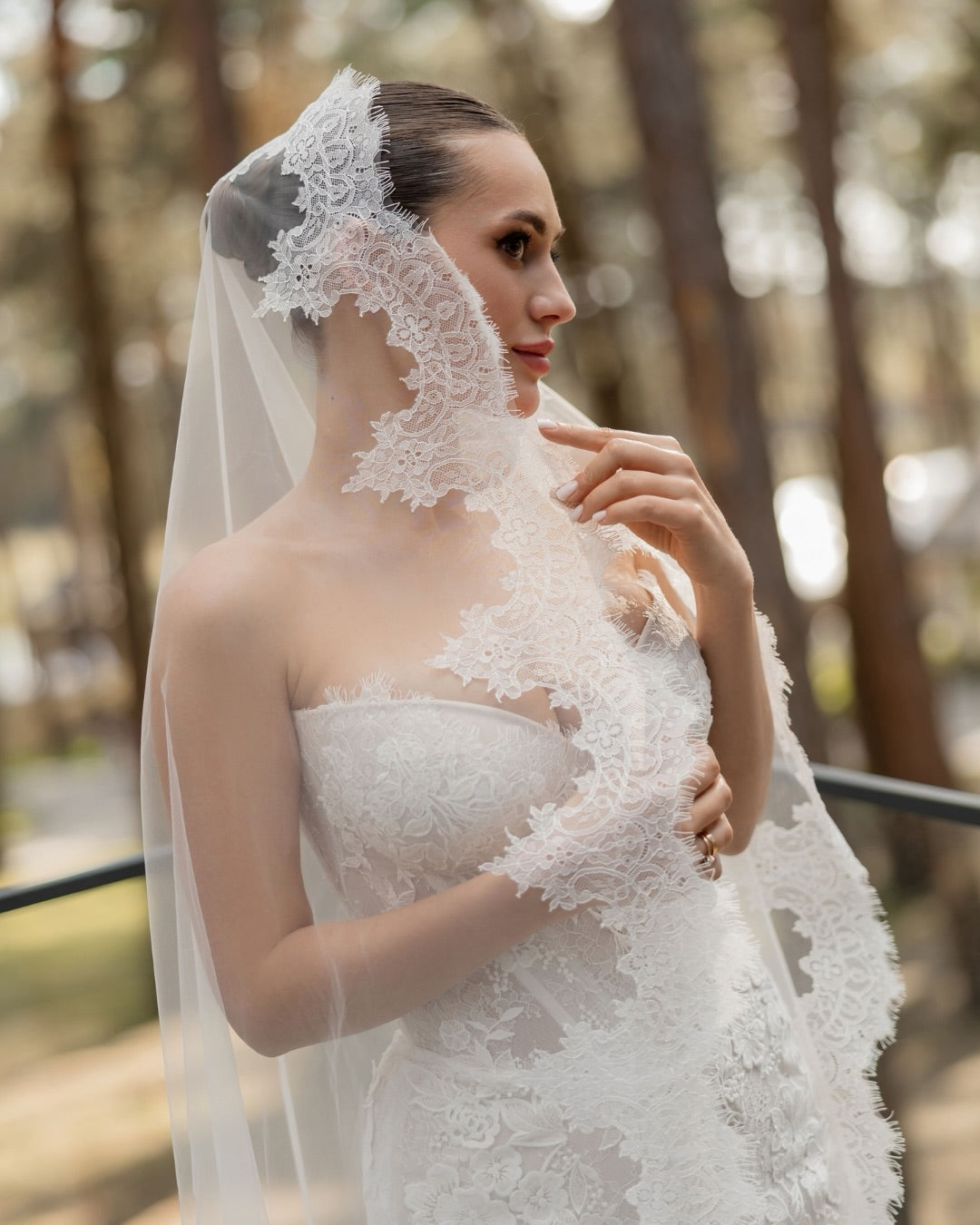Lace Corset Mermaid Wedding Dress with Sleeves