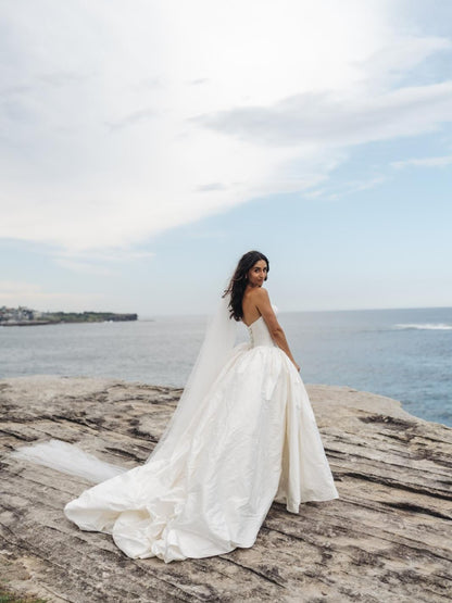 Strapless Sweetheart Ball Gown with Corset Bodice