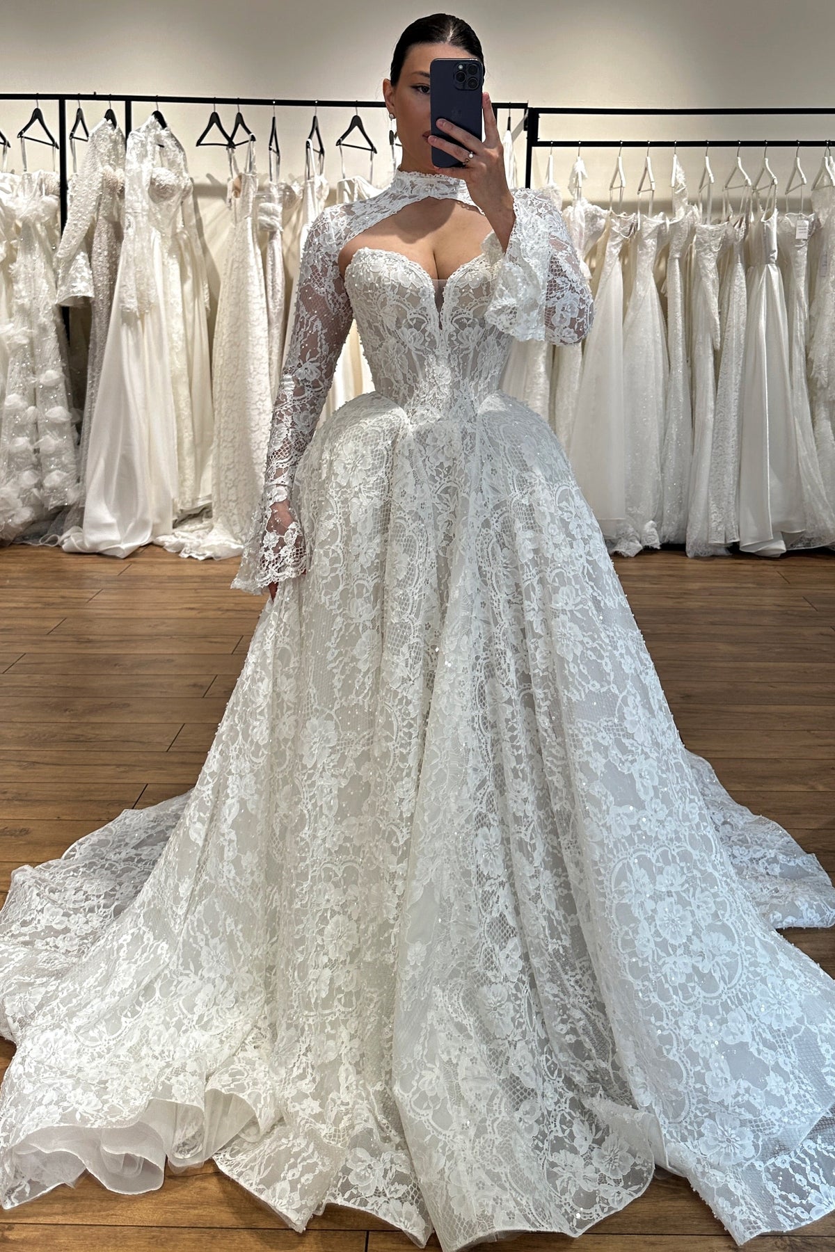 Lace Ball Gown Wedding Dress with Bolero
