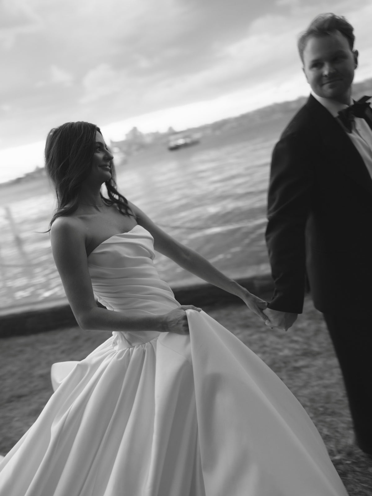 Strapless Ruched Bodice Ball Gown Wedding Dress