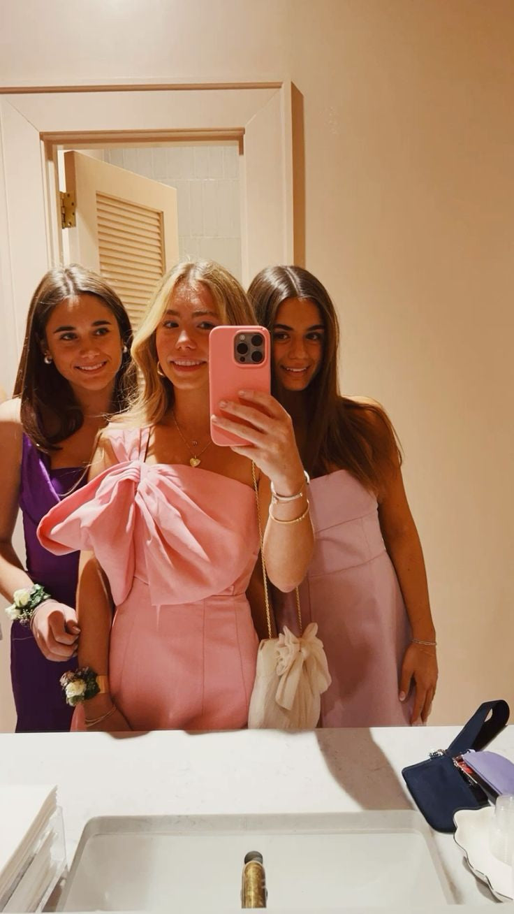 One-Shoulder Draped Bow Mini Dress