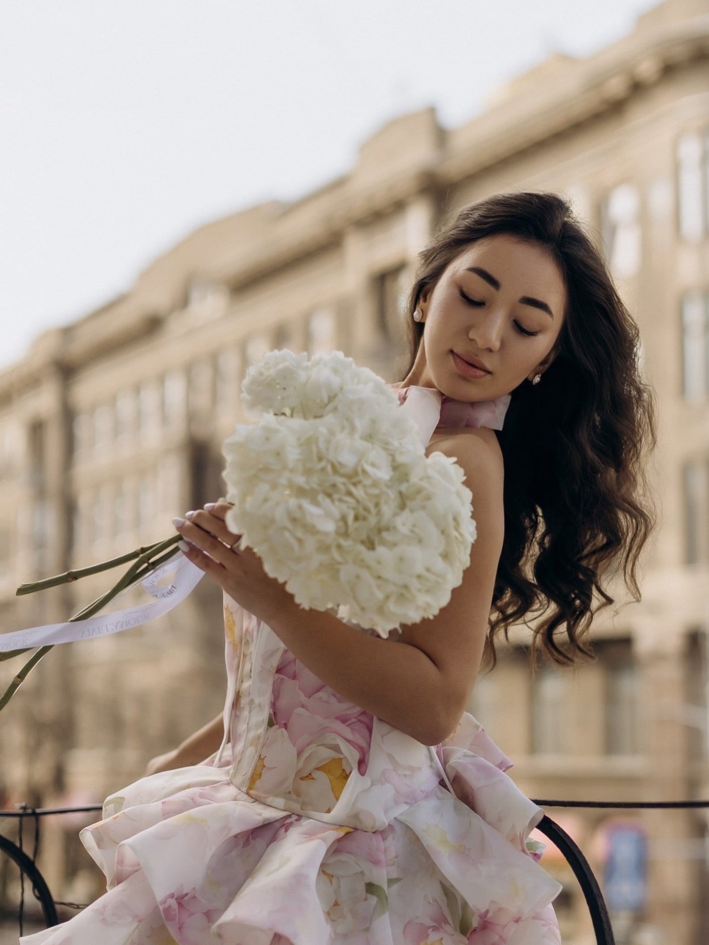 One-Shoulder Tiered Organza Ruffled Mini Dress