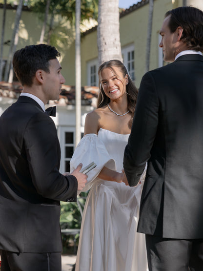 Strapless Basque Waist Ball Gown Wedding Dress