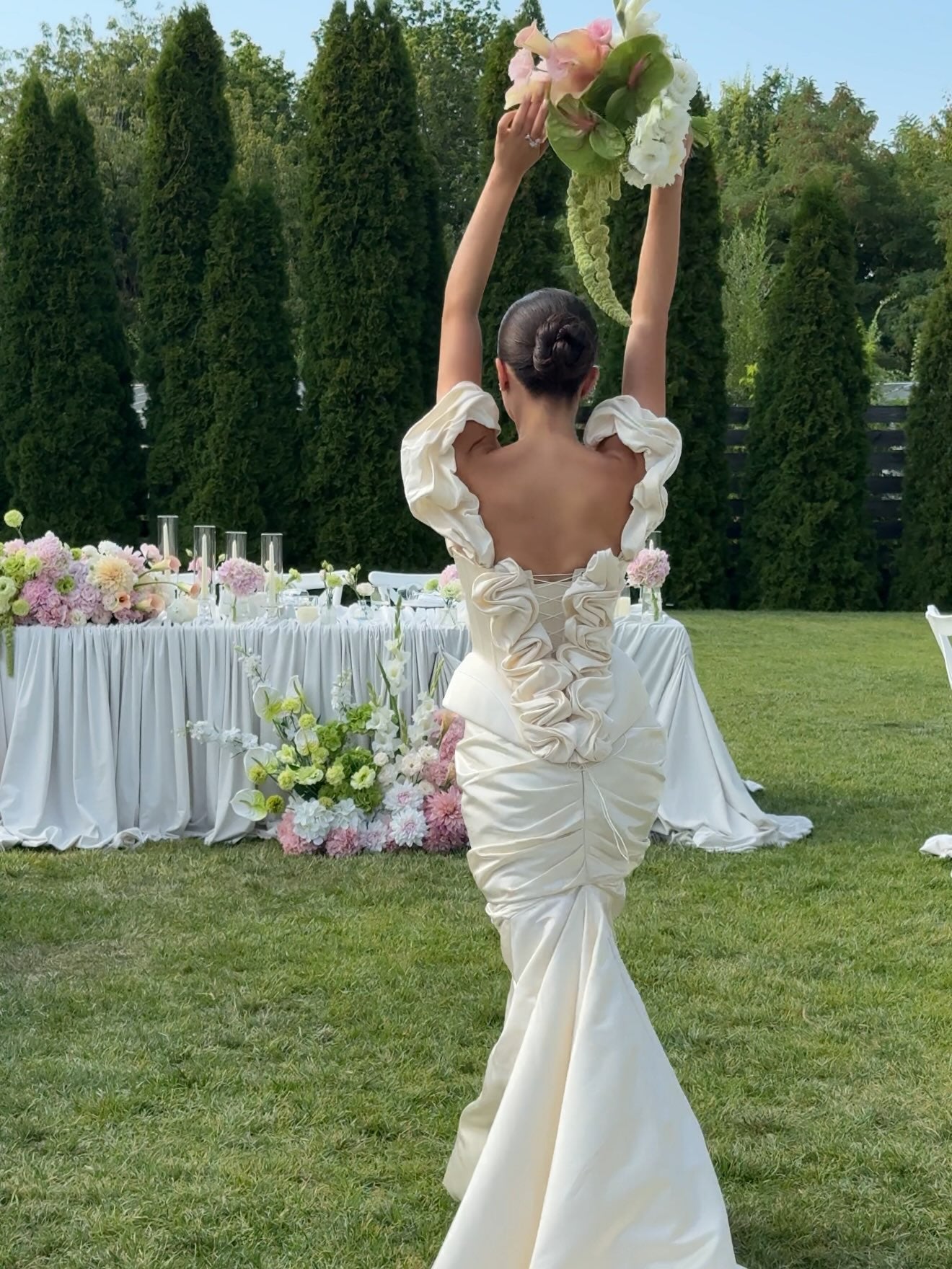 Corset Off-the-Shoulder Ruched Wedding Dress