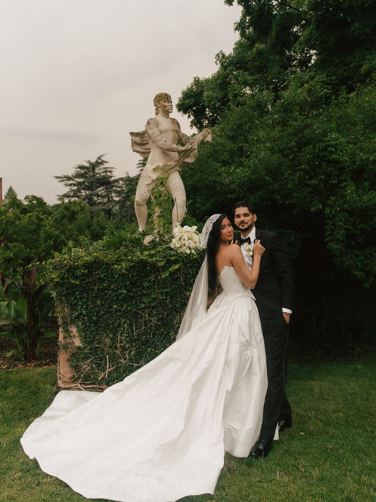 Strapless Basque Waist Ball Gown Wedding Dress