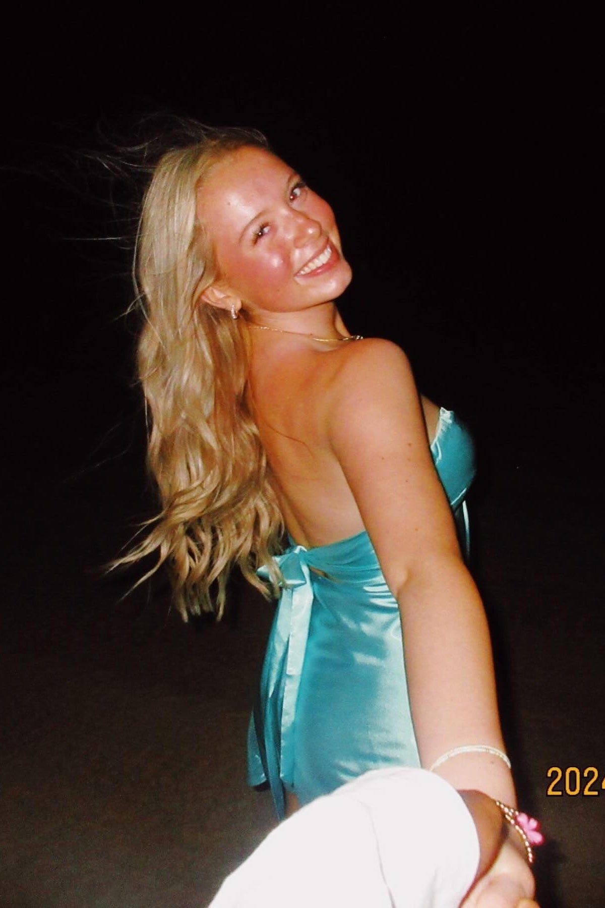 Strapless Satin Mini Dress with Tie Back