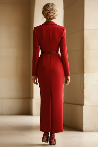 Tailored Long Sleeve Mermaid Dress