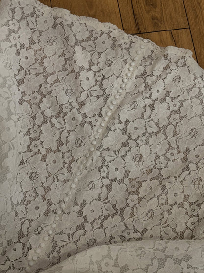 Corset Lace A-Line Wedding Dress with Train