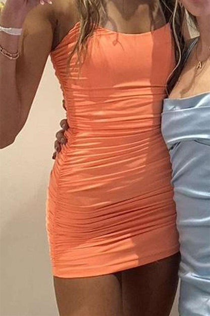 Strapless Ruched Bodycon Mini Dress
