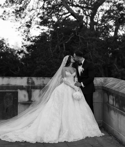 Corset Sweetheart Lace Ball Gown Wedding Dress