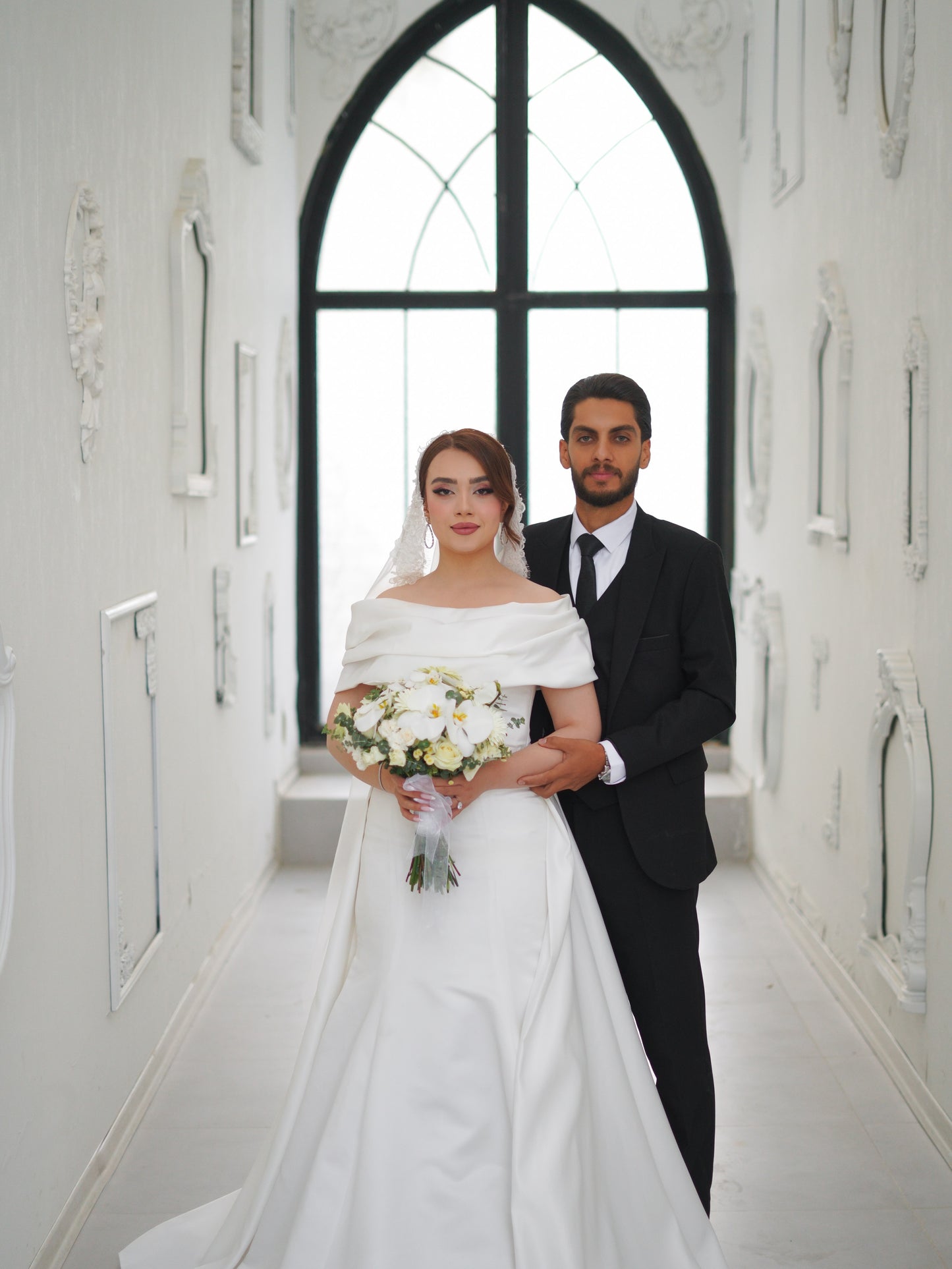 Satin Mermaid Wedding Dress with Detachable Train