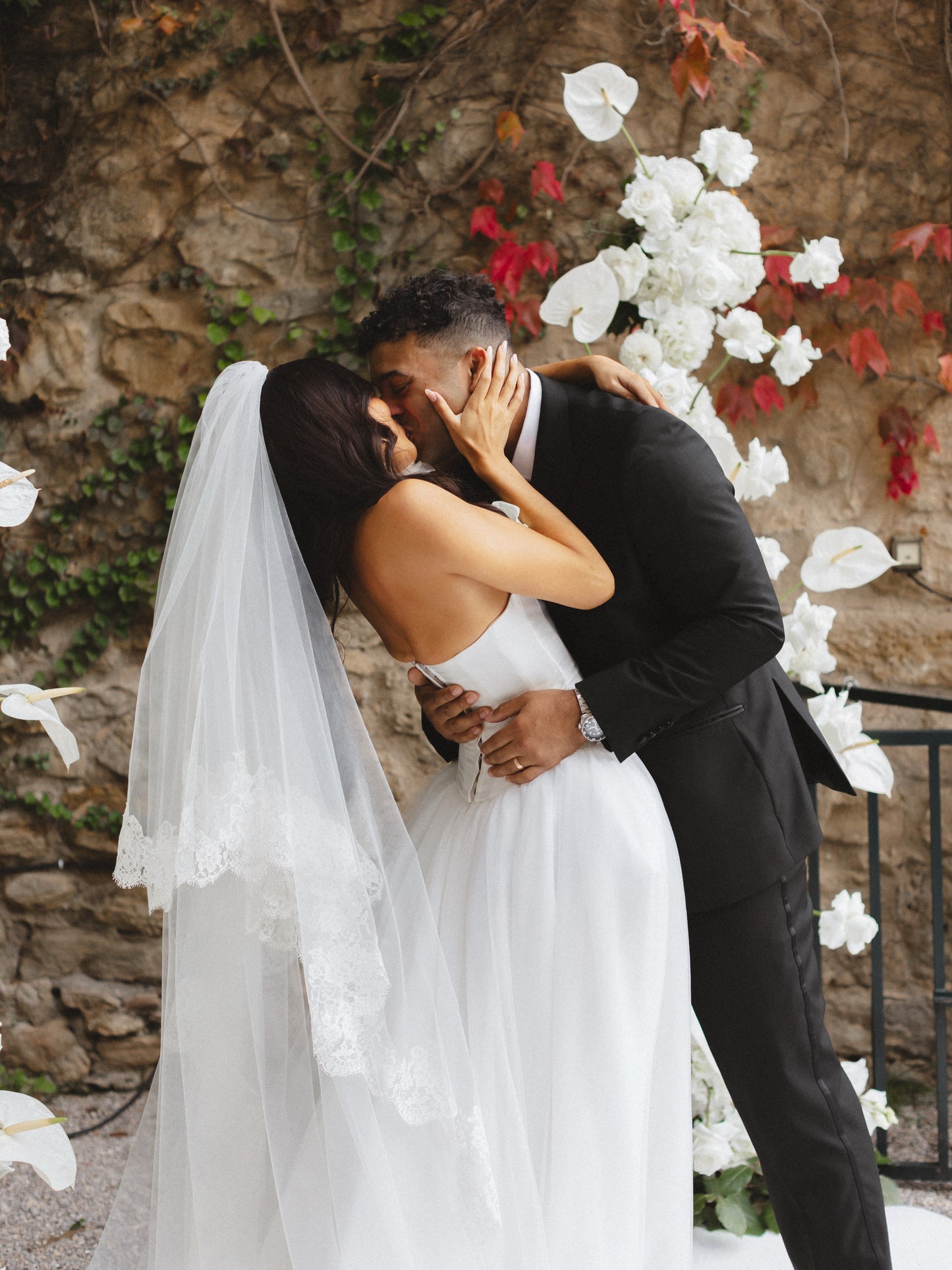 Strapless Corset Ball Gown Tulle Wedding Dress