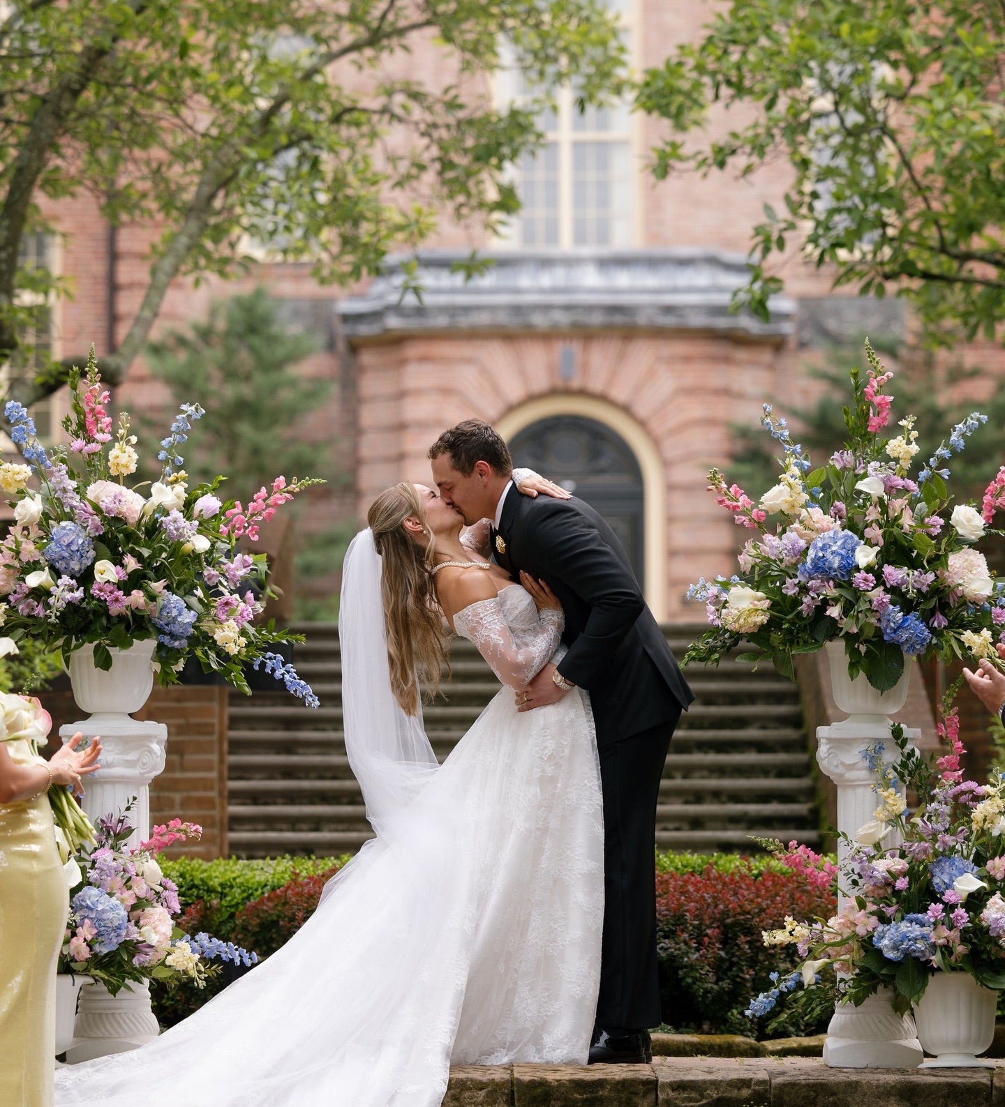 Off-the-Shoulder Corset Lace A-Line Wedding Gown