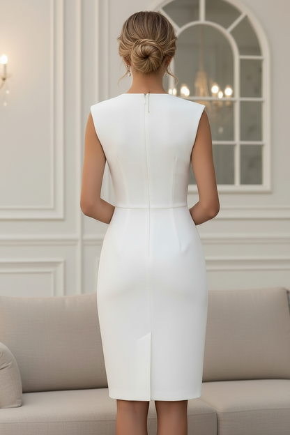 Structured Sleeveless Sheath Dress
