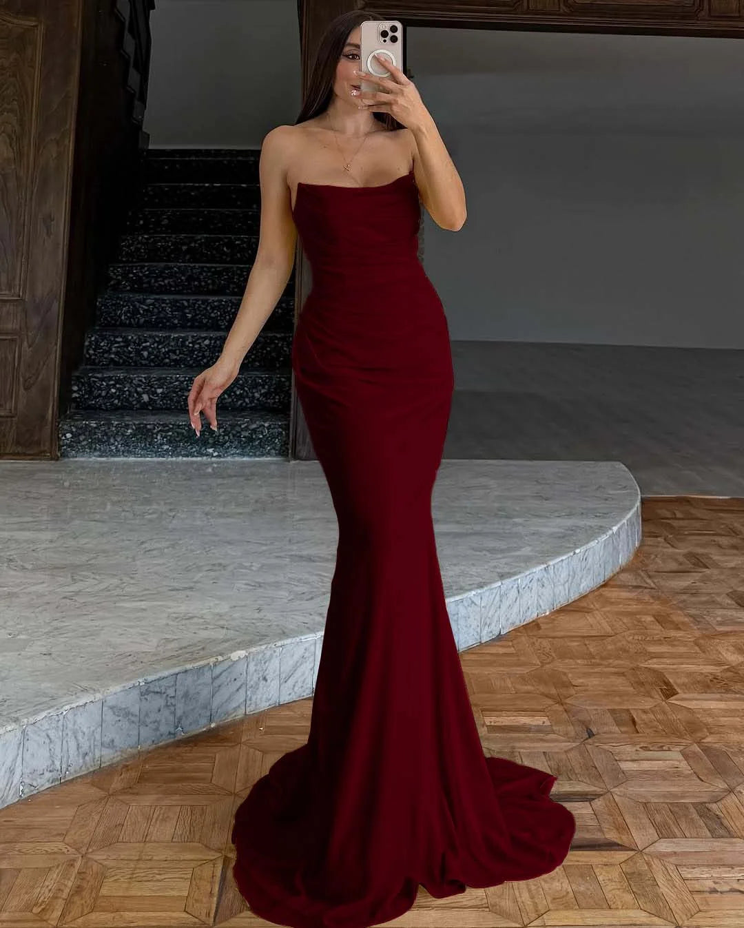 Elegant Yellow Chiffon Mermaid Long Prom Dress ZT0735