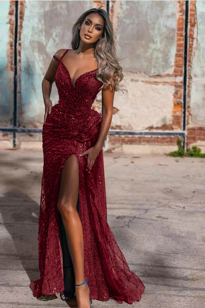 Royal Blue Off the Shoulder Sleeveless Evening Dress